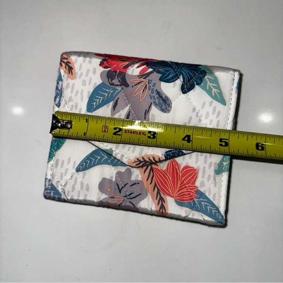 Vera Bradley Ultralight RFID Mini Tri-fold Wallet - Tropical Floral Print - Picture 11 of 12